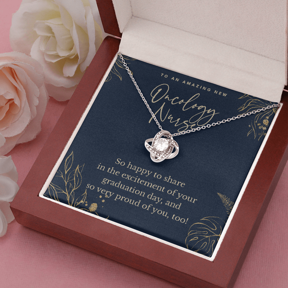 Oncology nurse graduation gift, love knot pendant necklace, grad gift-Family-Gift-Planet