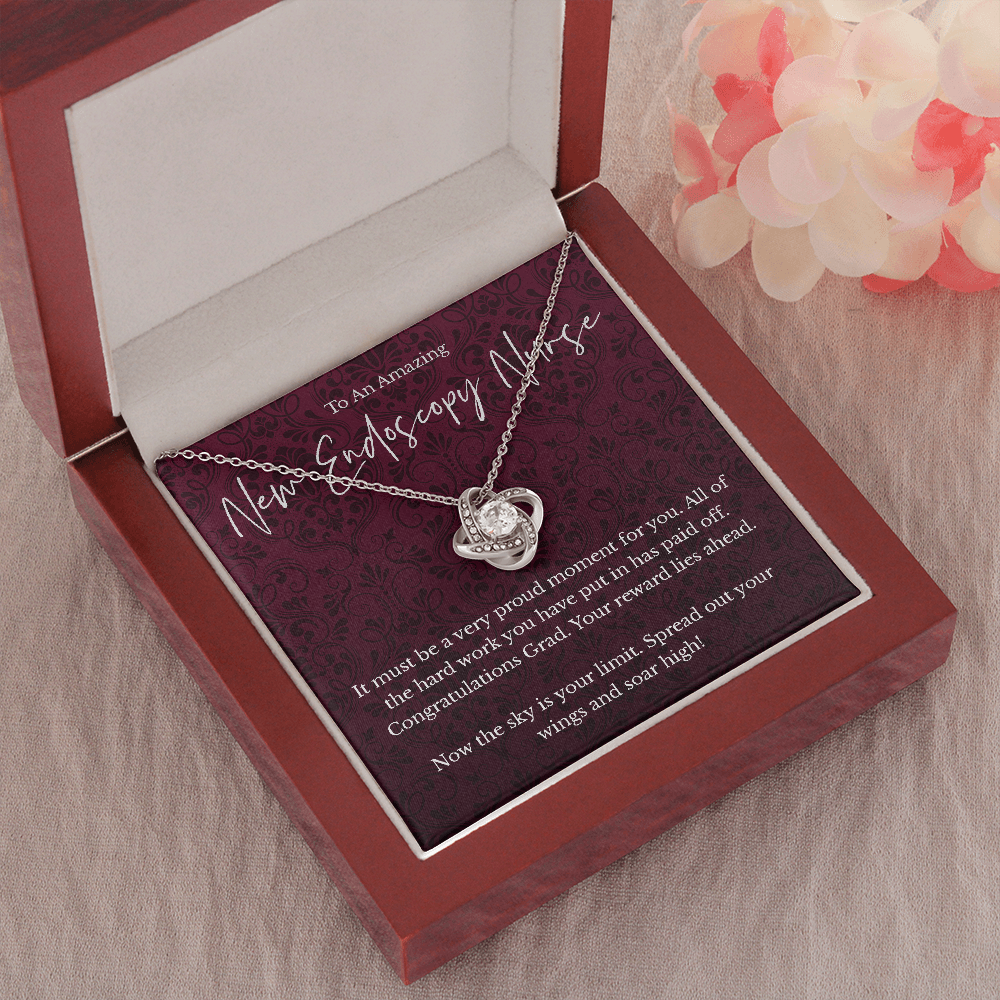 New Endoscopy Nurse graduation gift, love knot pendant necklace-Family-Gift-Planet